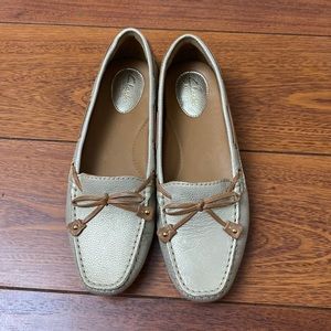 Clarks Gold loafers